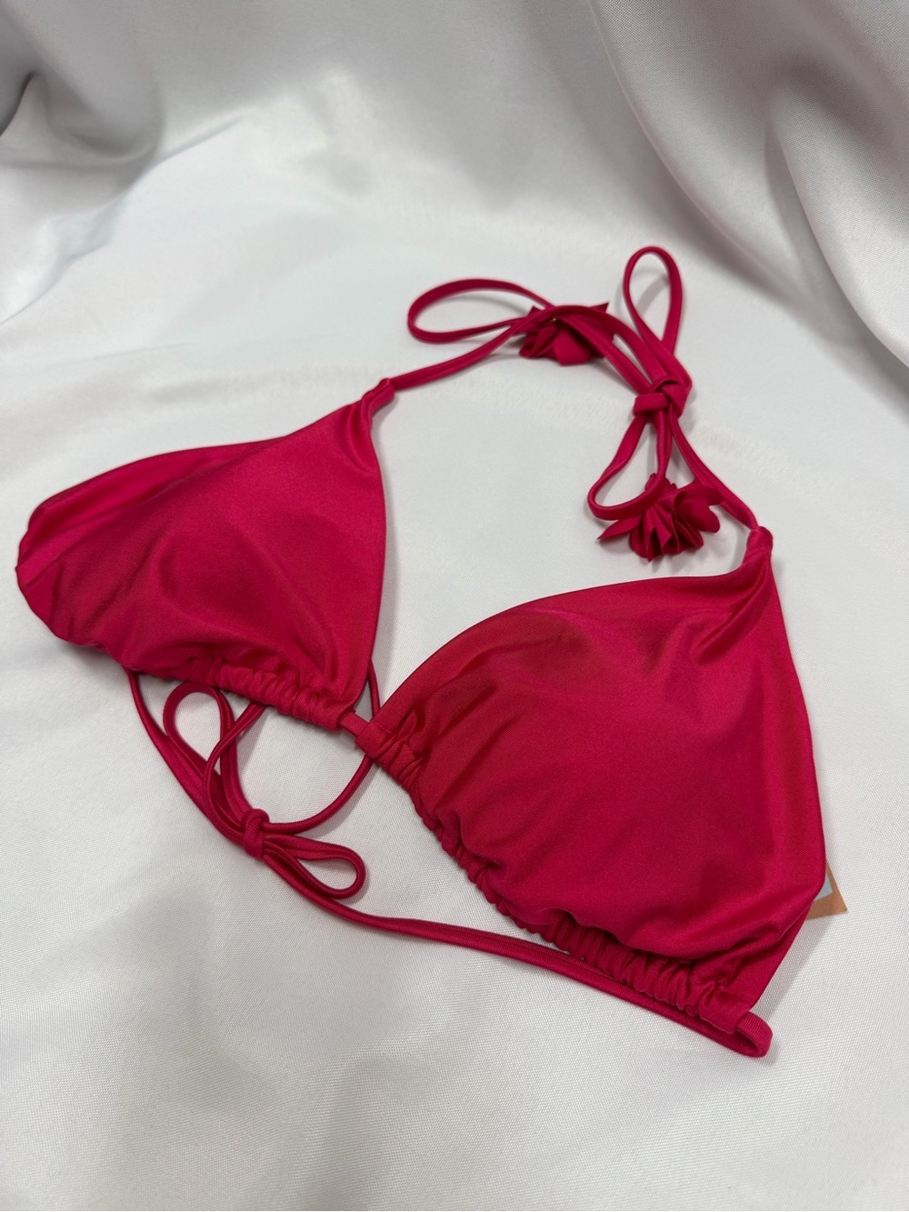 NWT Shade & Shore | Hot Pink Padded Swim Top Flowers Women's Size Large